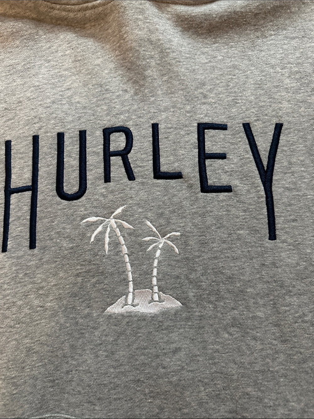 HURLEY Men's Gray Hoodie with Palm Logo Sz XL Quality Trusted Brand Athleticwear - Picture 4 of 11